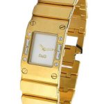 D&G Dolce & Gabbana Women’s DW0346 Gold Tone Stainless Steel with White Dial Watch
