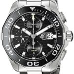 TAG Heuer Men’s CAY211A.BA0927 Aquaracr Analog Display Swiss Automatic Silver Watch