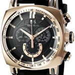 Ritmo Mundo Men’s 2221/8 Rose Gold Black Racer Analog Display Swiss Quartz Black Watch