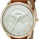 Fossil Women’s ES4006 Tailor Multifunction Dark Brown Leather Watch