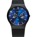 BERING Time 11939-078 Mens Classic Collection Watch with Mesh Band and scratch resistant sapphire crystal. Designed in Denmark.