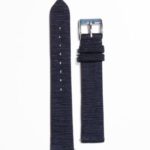 15mm Locman Blue Satin Watchband with Leather Lining