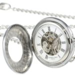 Charles-Hubert, Paris Stainless Steel Mechanical Pocket Watch