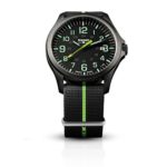 traser H3 Black/Lime P67 Officer Pro Gunmetal Watch | Textile Strap – Green