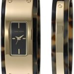 Anne Klein Women’s AK/2826TOST Gold-Tone and Tortoise Resin Watch and Bangle Set