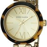 Anne Klein Women’s 109652CHTO Gold-Tone Tortoise Shell Plastic Bracelet Watch