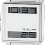 Vestal Men’s TRADR05 Transom Digital Display Japanese Quartz White Watch