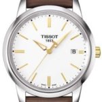 Tissot Men’s T0334102601101 T-Classic Stainless Steel Watch With Brown Leather Band