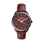 Fossil Women’s 35mm Tailor Multifunction Watch with Wine Leather Strap