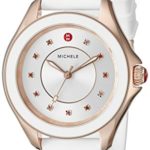 MICHELE Women’s MWW27A000004 CAPE Stainless Steel Watch with White Band