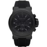 Michael Kors Black Stainless Steel and Silicone Watch