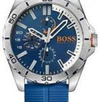 Hugo Boss Orange 1513291 48mm Stainless Steel Case Blue Rubber Mineral Men’s Watch