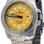 Le Chateau #7083M-YEL Men’s Stainless Steel Sports Dinanmica Yellow Dial Automatic Watch