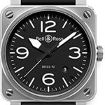 Bell & Ross Men’s BR-03-92-STEEL Aviation Black Arabic Numberal Dial Watch Watch