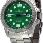 Le Chateau #7083M-GRN Men’s Stainless Steel Sports Dinanmica Green Dial Automatic Watch