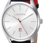 Lacoste Men’s ‘San Diego’ Quartz Stainless Steel and Suede Casual Watch, Color:Blue (Model: 2010909)