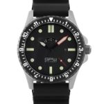 German Military Titanium Watch. GPW GMT. Black Field Rubber Strap. Sapphire Crystal. 200M W/R.