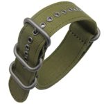 Army Green High-end Superior Nato style Sturdy Import Canvas Sport Watch Band Strap Replacement for Men