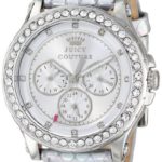 Juicy Couture Women’s 1901063 Pedigree Silver Metallic Leather Strap Watch