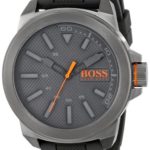 BOSS Orange Men’s 1513005 New York Stainless Steel and Silicone Watch