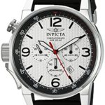 Invicta Men’s ‘I-Force’ Quartz Stainless Steel and Leather Casual Watch, Color:Black (Model: 20130)