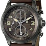 Victorinox Men’s 241520 “Infantry” Stainless Steel Automatic Watch with Brown Leather Band