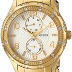 GUESS Women’s U0442L2 Mid-Size Gold-Tone Multi-Function Watch