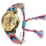 New Brand Handmade Braided Elephant Friendship Bracelet Watch Geneva Watch Ladies Quarzt Watches