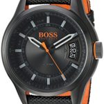 BOSS Orange Men’s ‘HONG KONG SPORT’ Quartz Resin and Nylon Casual Watch, Color:Black (Model: 1550003)