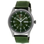 Seiko 5 Men’s SNZG09K1 Sport Analog Automatic Khaki Green Canvas Watch