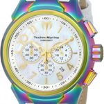 Technomarine Men’s ‘Sea’ Quartz Stainless Steel and Leather Casual Watch, Color:White (Model: TM-715029)