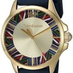 Juicy Couture Women’s ‘Jetsetter’ Quartz Gold-Tone and Silicone Casual Watch, Color:Blue (Model: 1901528)