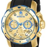 Invicta Men’s 17887 Pro Diver Blue-Accented and 18k Gold Ion-Plated Stainless Steel Watch