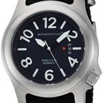 Momentum Men’s ‘Steelix’ Quartz Stainless Steel and Nylon Casual Watch, Color:Black (Model: 1M-SP74U7B)