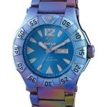 Reactor 53999 Men’s Ionized Multi-color Bracelet Band Blue Dial Watch