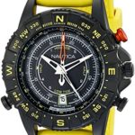 Nautica Men’s NAD21000G NSR 103 Black Stainless Steel Watch with Textured Yellow Band