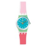 Swatch Women’s ‘De Travers’ Quartz Plastic and Silicone Casual WatchMulti Color (Model: LW146)