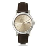Burberry Fawn Dial Brown Leather Mens Watch BU9011