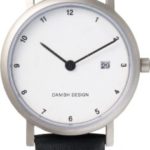 Danish Design IV12Q272 Titanium Case Leather Band White Dial Women’s Watch