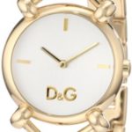 D&G Dolce & Gabbana Women’s DW0682 Flock Gold Case Silver Dial Spaghetti Bracelet Watch