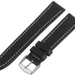 Hadley-Roma Men’s MSM894RA-200 20-mm Black Genuine Leather Watch Strap