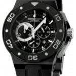 Momo Design Tempest Black and White Dial Chronograph Black Silicone Mens Watch MD1004BK21