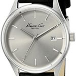 Kenneth Cole New York Women’s ‘Classic’ Quartz Stainless Steel and Black Leather Dress Watch (Model: 10025930)