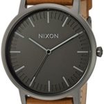 Nixon Men’s ‘Porter’ Quartz Metal and Leather Watch, Color:Brown (Model: A10582494-00)