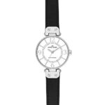 Anne Klein Modern Leather Strap Watch – Black