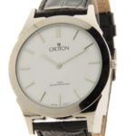 Croton CN307464SSDW Mens Black Leather Slim Casual Watch