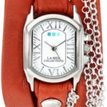 La Mer Collections Women’s ‘Silver Bubble Chain’ Quartz Tone and Leather Watch, Multi Color (Model: LMCW2016367)