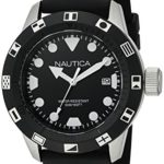 Nautica Unisex NAD09509G NSR 100 FLAG Analog Display Quartz Black Watch
