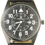 Smith & Wesson Men’s SWW-6063 The Civilian Black Leather Strap Watch