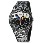 Swatch Quartz Plastic and Silicone Casual Watch, Color:Black (Model: SUOB125)